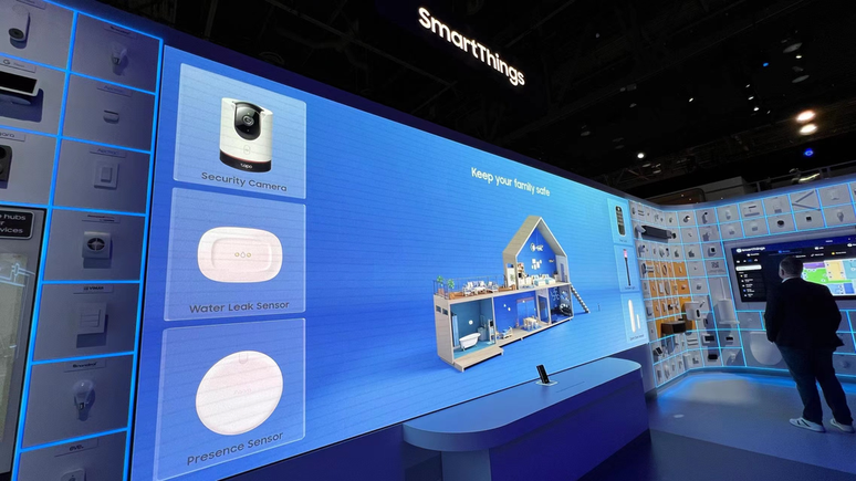 The Tapo C225/TC73 camera was one of the highlights of the Samsung booth (Image: Disclosure/TP-Link)