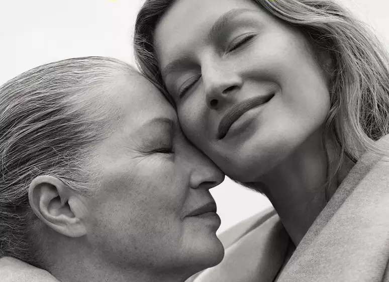 Vânia Nonnenmacher e Gisele Bündchen (Reproduçãol/Vogue Brasil)