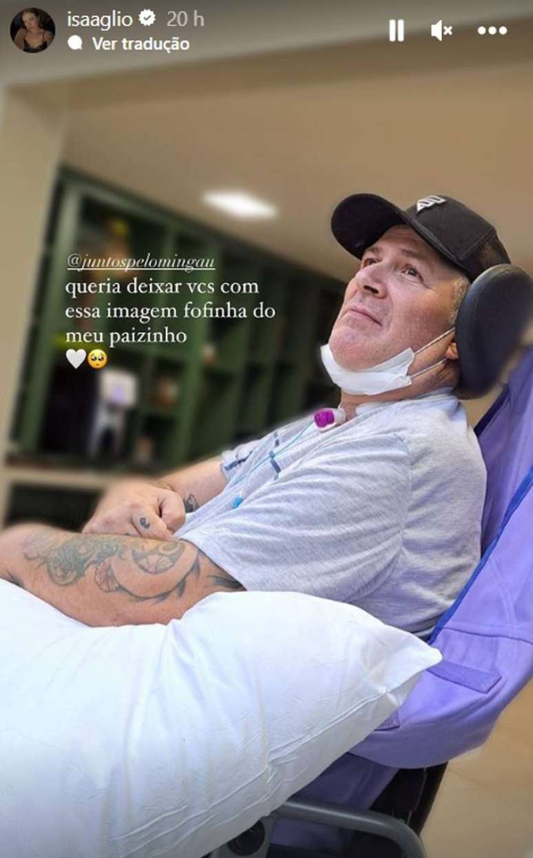 Bebel posta foto de Mingau ap&oacute;s acidente em que baixista foi baleado na cabe&ccedil;a; ele segue em tratamento.