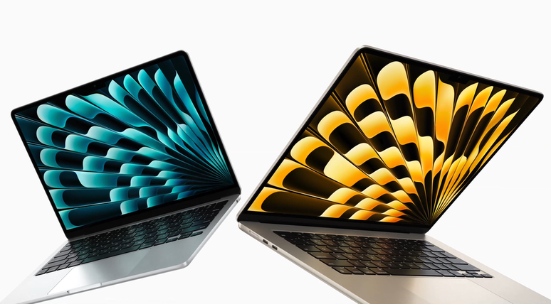 Apple atualizará as duas versões do MacBook Air de uma vez em 2024, apostando no chip M3 (Imagem: Divulgação/Apple)