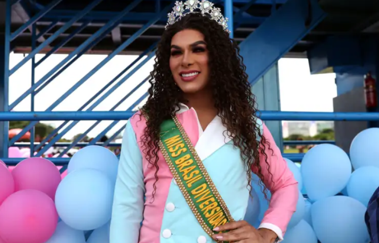 Laynna Souza participa da 1ª Marsha Nacional pela Visibilidade Trans, em Brasília. "Quero mais dignidade e respeito"