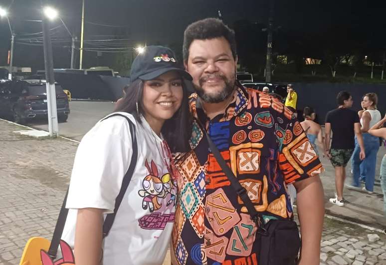 Babu Santana and his partner Lívia Maria Babu Santana and his partner Lívia Maria