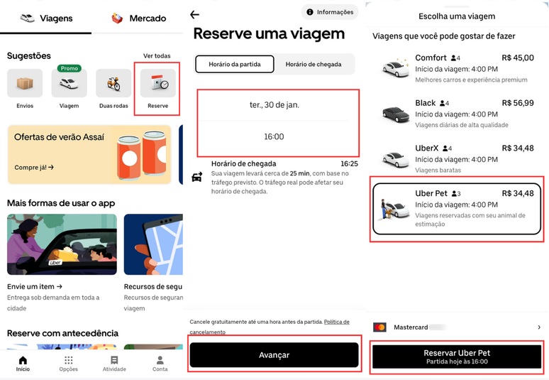 Como pedir um Uber Pet (Imagem: Captura de tela/Bruno De Blasi/Canaltech)