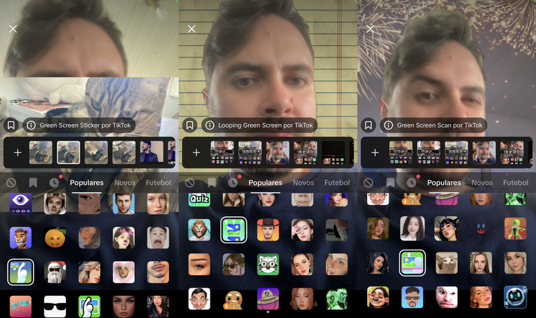 Existem “variantes” da função de inserir foto de fundo em lives do TikTok (Imagem: Captura de tela/Fabrício Calixto/Canaltech)