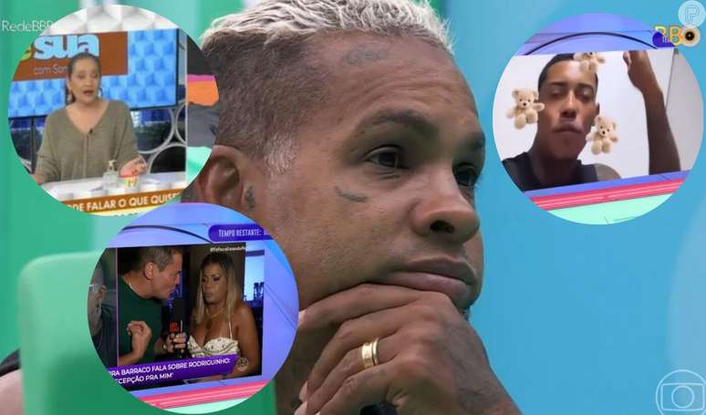 'BBB 24': Rodriguinho 'assiste' à críticas de Sonia Abrão, Leo Dias e MC Poze.