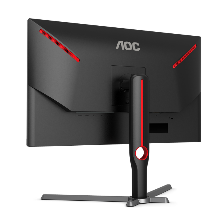 The hole on the back is used to route and organize cables (Image: Disclosure/AOC) The hole on the back is used to route and organize cables (Image: Disclosure/AOC)