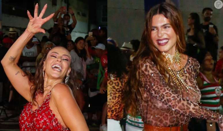 Paolla Oliveira e Mariana Goldfarb arrasaram nos looks para ensaio de rua da Grande Rio para o carnaval 2024.