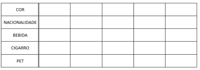 Retangulos do Enigma de Einstein