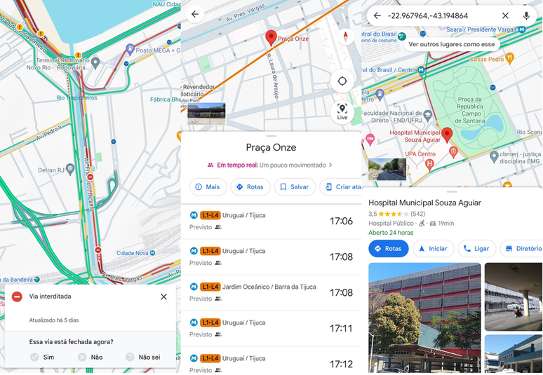 Google Maps no Android (Imagem: Captura de tela/Bruno De Blasi/Canaltech)