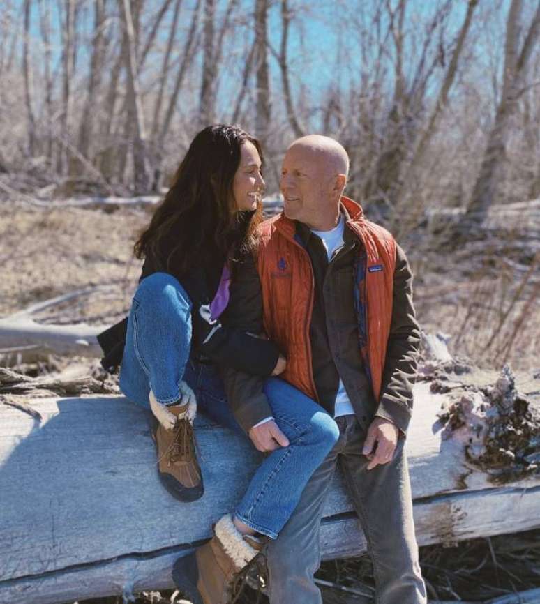 Emma Heming e seu marido, Bruce Willis