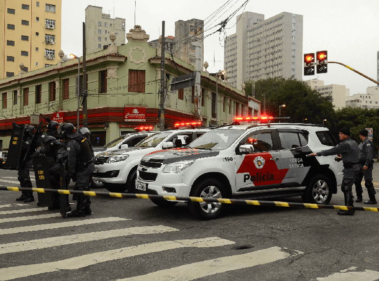 Polícia Militar do Estado de São Paulo no Centro Paula Souza, em SP.