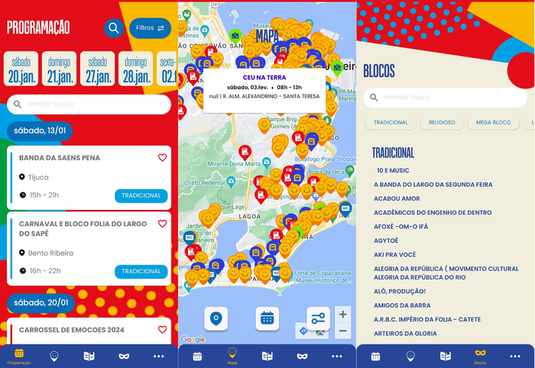 Blocos de Rio 2024 no Android (Imagem: Captura de tela/Bruno De Blasi/Canaltech)