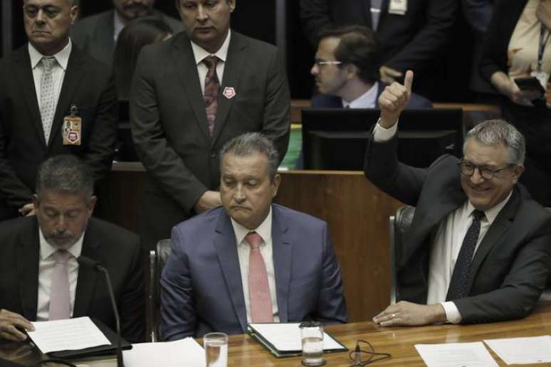 Arthur Lira, Rui Costa e Alexandre Padilha na abertura do ano legislativo