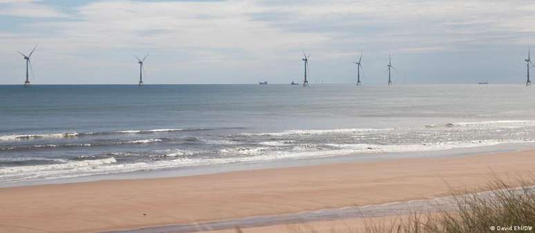 Caminho da energia do vento offshore até a terra é longo