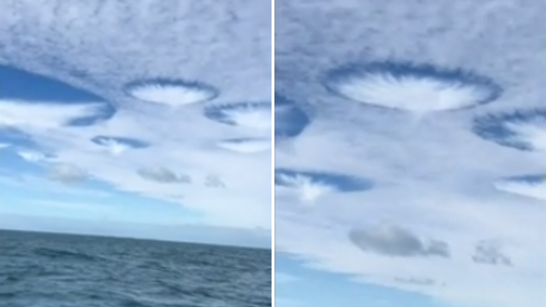 Nuvens com formato incomum chamam a atenção de pescadores nos EUA