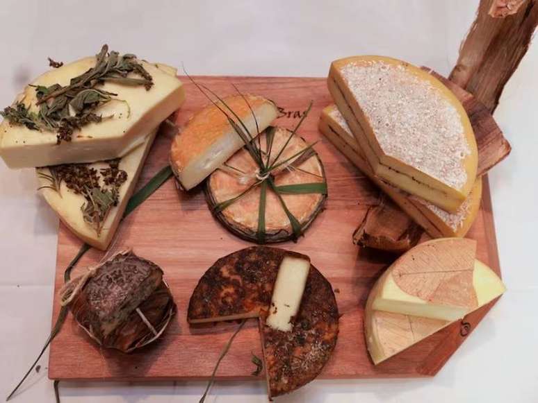 Cheese platter from the best cheesemaker competition in Brazil Cheese platter from the best cheesemaker competition in Brazil