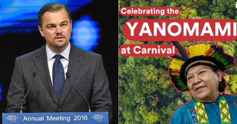 DiCaprio fez publicação sobre samba do Salgueiro e povo Yanomami em seu Instagram