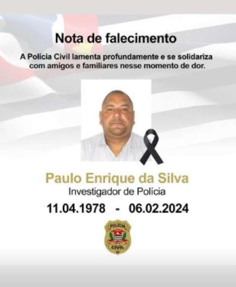 Nota de pesar da PCSP pela morte de Paulo Enrique da Silva