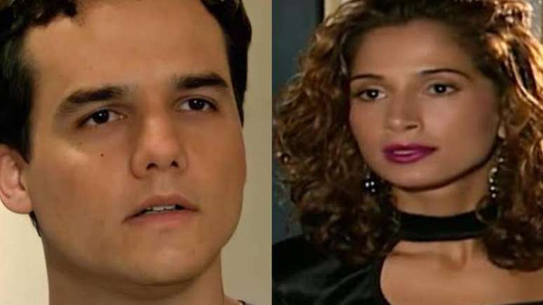 Olavo (Wagner Moura) e Bebel (Camila Pitanga) em 'Paraíso Tropical'