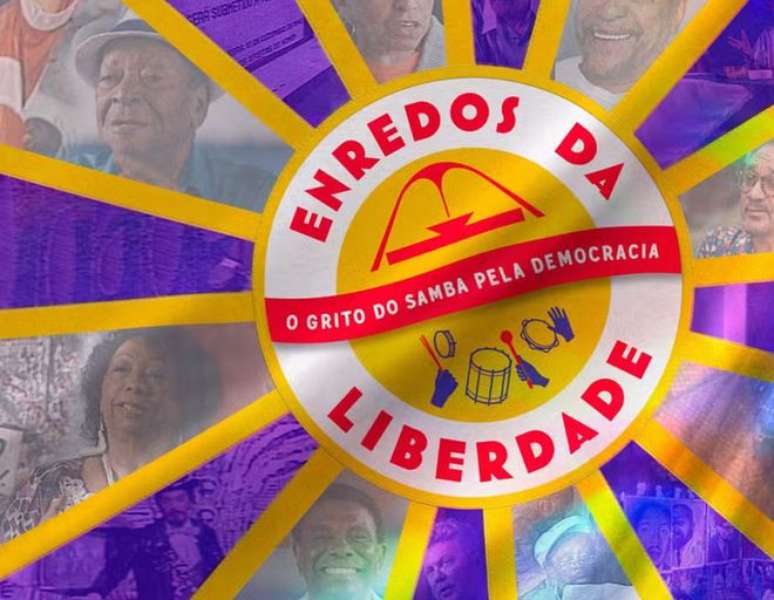 Põster de Enredos da Liberdade - O Grito do Samba pela Democracia (Imagem: Divulgação/Globoplay)