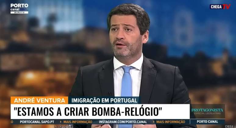 O deputado André Ventura, do Chega, amenizou o tom contra a imigração brasileira em Portugal