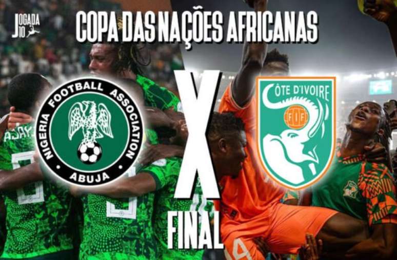 Fotos: Divulgação/NFF/FIF - Legenda: Nigéria e Costa do Marfim disputam o título da Copa Africana de Nações - Fotos: Divulgação/NFF/FIF