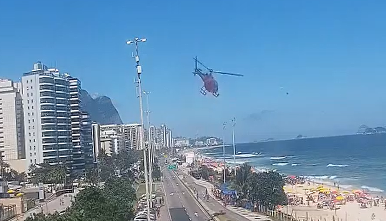 Menina de 3 anos foi resgatada de helicóptero após cair de prédio na Barra da Tijuca.