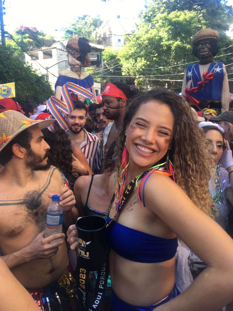 A estudante Alice Castro gostou da diversidade de fantasias no carnaval do Rio