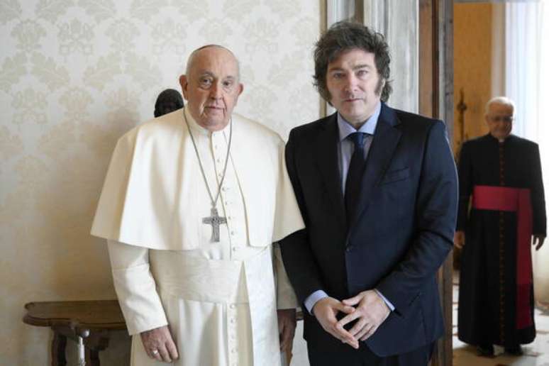 Papa Francisco recebe Javier Milei no Vaticano