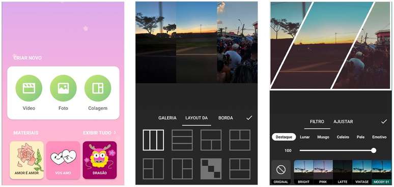 InShot brings image and video editing together in one place (Image: Screenshot/André Magalhães/Canaltech) InShot brings image and video editing together in one place (Image: Screenshot/André Magalhães/Canaltech)