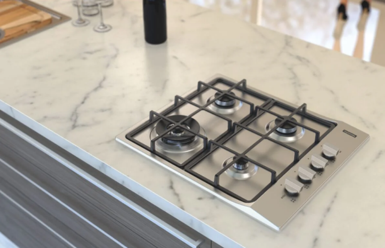 Cooktop a Gás Tramontina Square em Aço Inox com Trempes em Ferro Fundido e Acendimento Superautomático 4 Queimadores é equipado com o sistema que interrompe o gás, caso a chama não acenda ou se apague – Foto: Tramontina