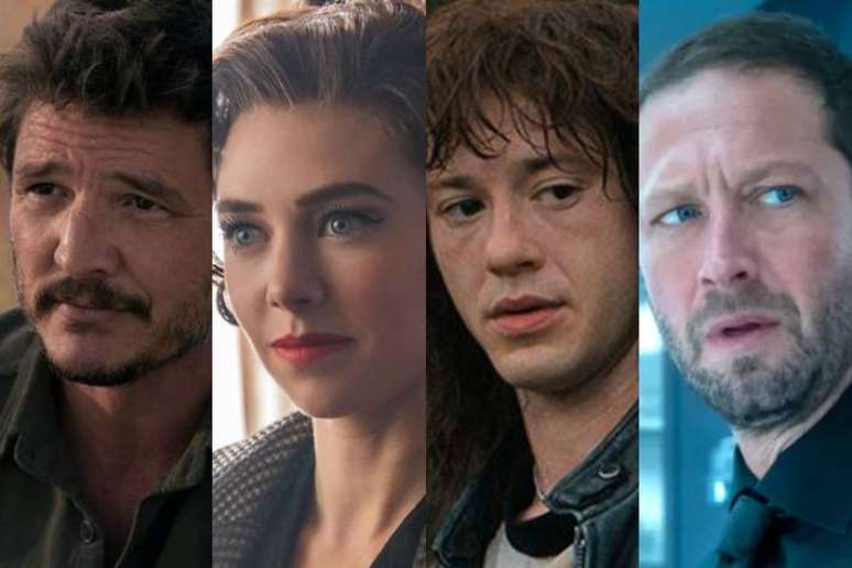 Montagem com o elenco do novo Quarteto Fantástico, com Pedro Pascal (em foto da série 'The Last Of Us'), Vanessa Kirby ('The Crown'), Joseph Quinn ('Stranger Things') e Ebon Moss-Bachrach ('O Urso')