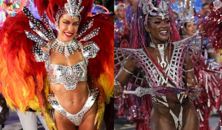 Lore Improta e Érika Januza roubam a cena na Viradouro, campeã do Carnaval do Rio 2024.