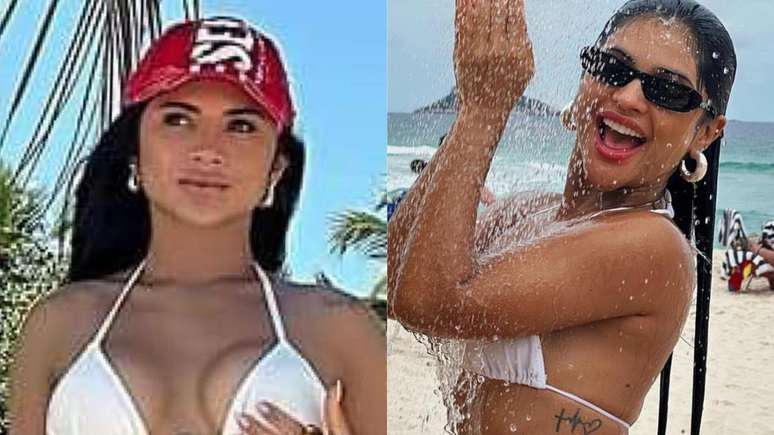 Mileide Mihaile causes a stir when she appears in a white bikini on the beach