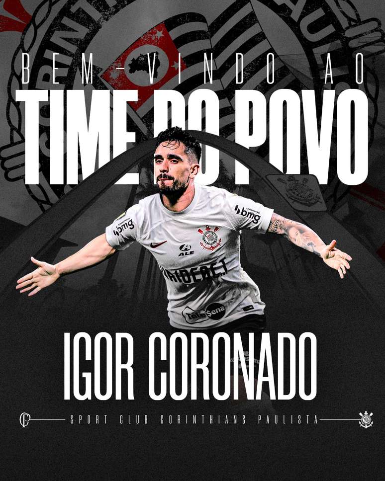 Corinthians oficializa a contratação do meia Igor Coronado.