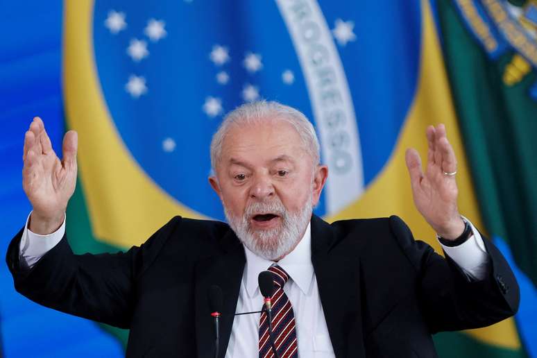 Presidente Luiz Inácio Lula da Silva em evento no Palácio do Planalto