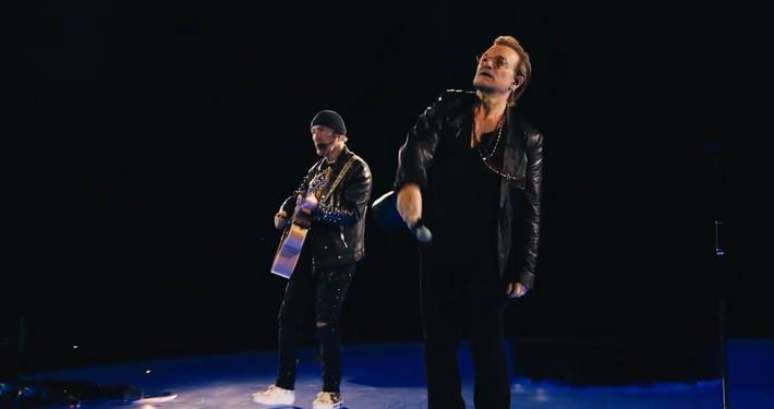 Bono e The Edge em show do U2