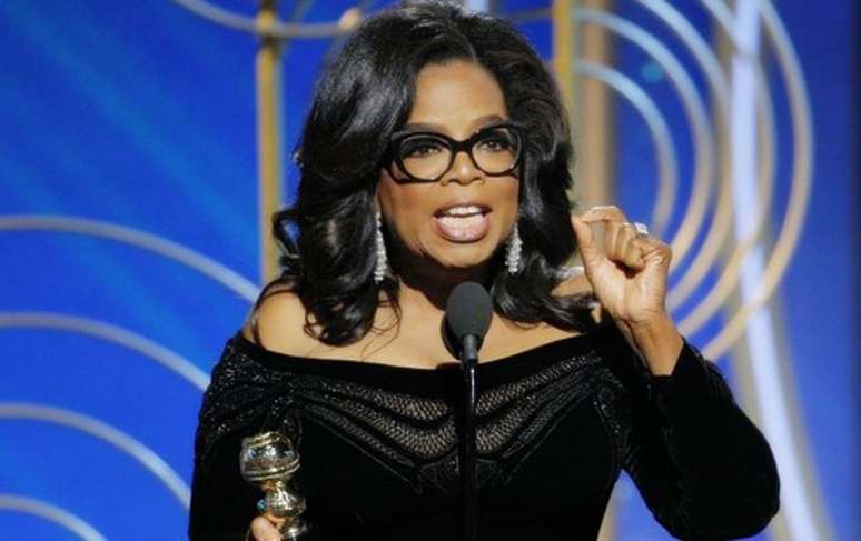 Oprah Winfrey ao receber o prêmio honorário do Globo de Ouro: uma artista que inspira milhões de pessoas no planeta