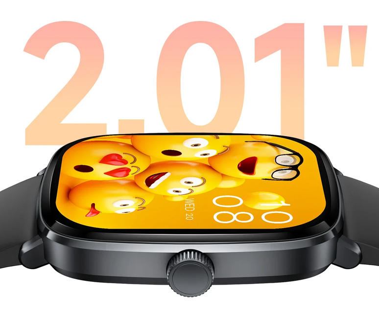 Relógio tem tela maior que modelos de Apple Watch (Imagem: Divulgação/Haylou)