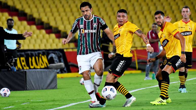 Guayaquil, Equador - 19/08/2021 - Estádio Monumental - Fred Copa Libertadores. Quartas de Final. Jogo 2 Fluminense x Barcelona. FOTO DE MAILSON SANTANA/FLUMINENSE FC