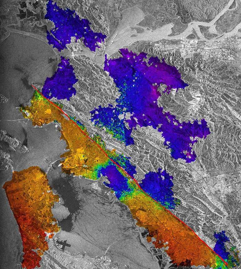 A falha de Hayward na Califórnia: o ERS foi pioneiro no mapeamento do movimento das rochas