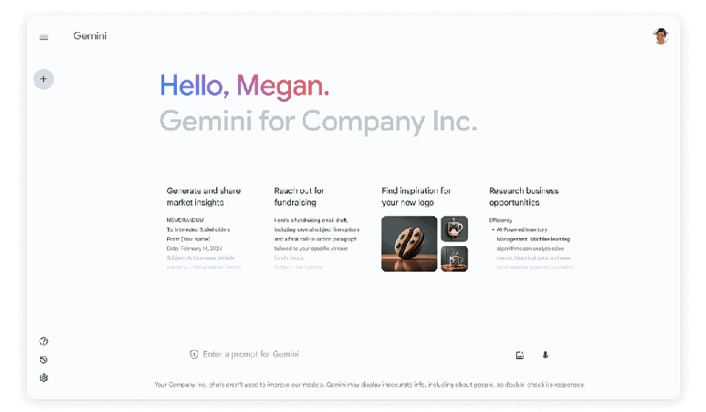 Google Gemini para empresas (Imagem: Divulgação/Google)