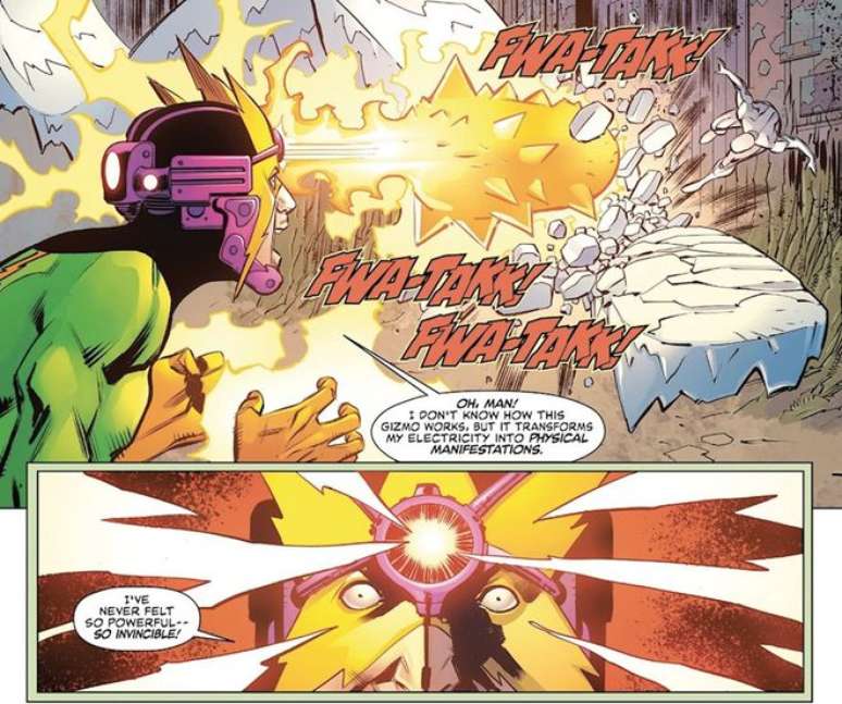 Electro usa seu poder de forma parecida com um Lanterna Verde (Imagem: Reprodução/Marvel Comics)