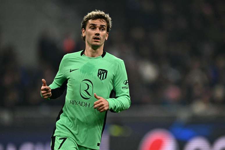 Antoine Griezmann durante Inter de Milão x Atlético de Madrid 