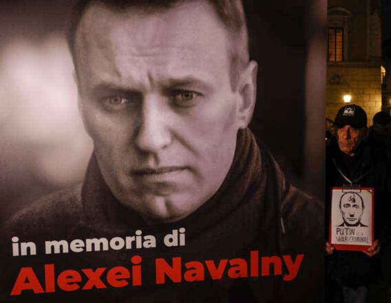 Protesto em Roma relembrou Navalny