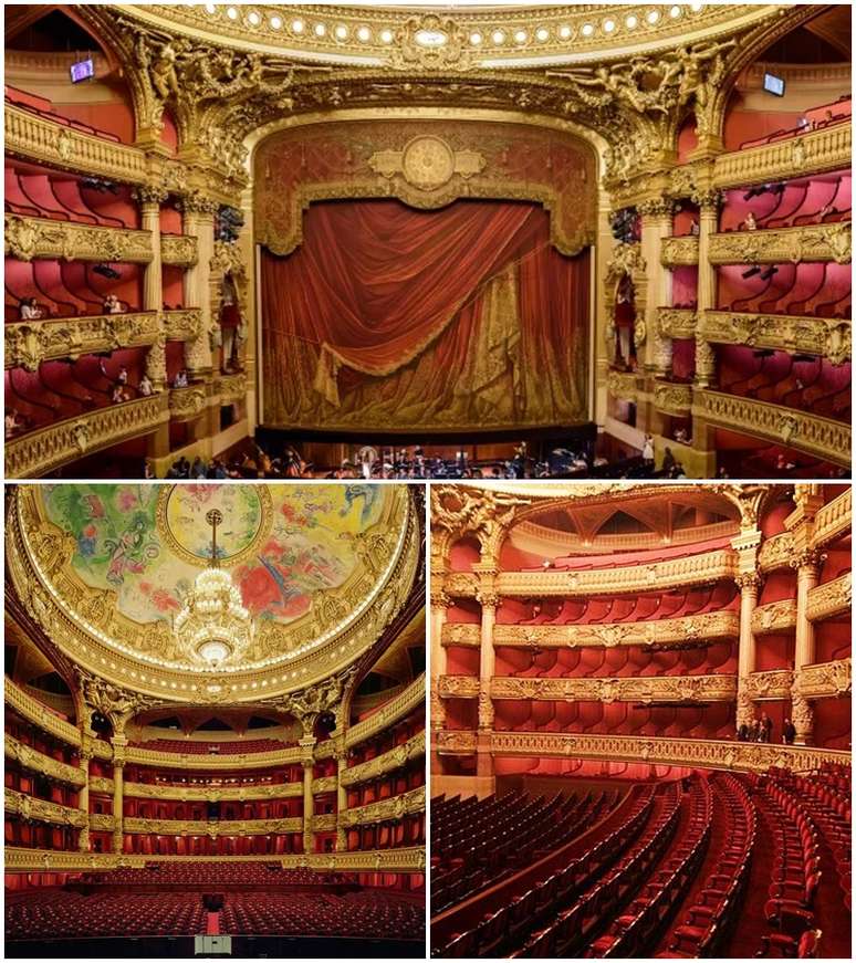A grande sala de concertos da Ópera de Paris, com capacidade para 1.900 espectadores, não aparece no comercial