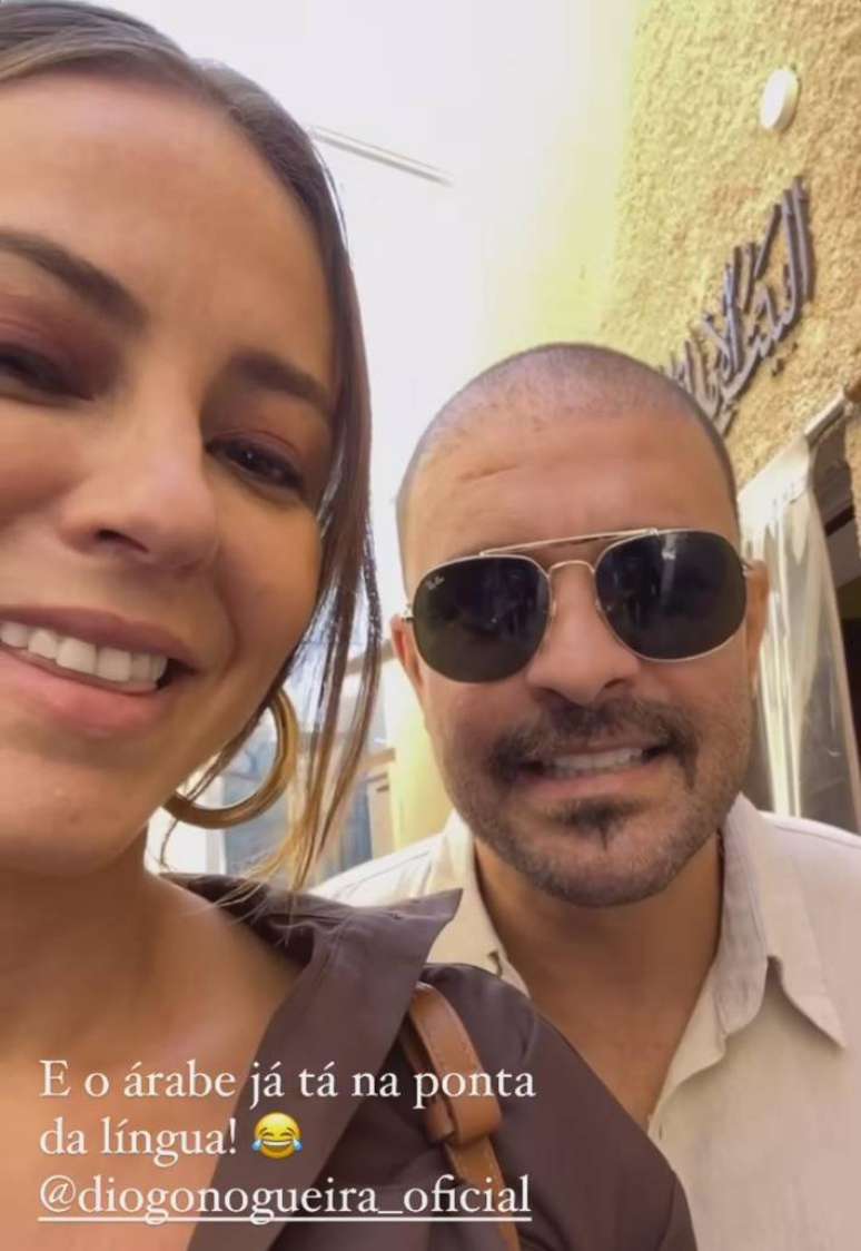 Paolla Oliveira and Diogo Nogueira go on a romantic trip