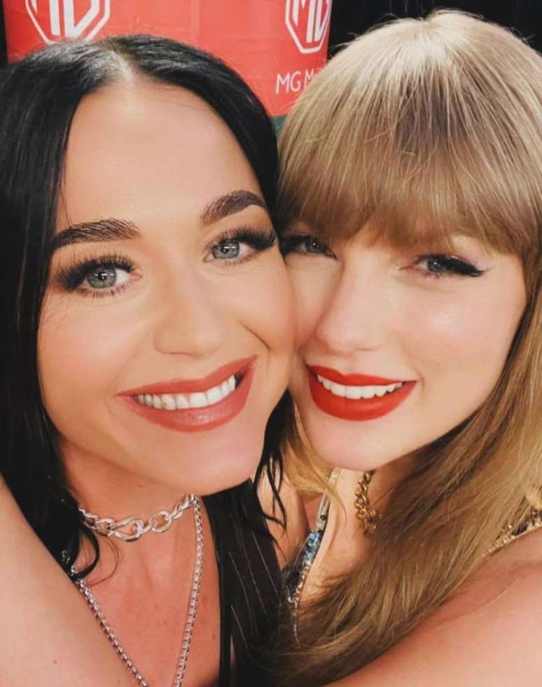 Katy Perry e Taylor Swift após show da 'The Eras Tour'