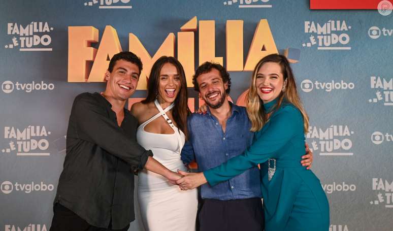 Famosos se reúnem durante a festa de lançamento da nova novelas das 19h, 'Família É Tudo', nos estúdios Globo, em Curicica, na zona Oeste do Rio, nesta quinta-feira, 22 de fevereiro de 2024.