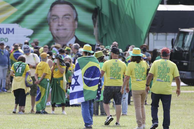Ato em apoio a Bolsonaro em Brasília, mai.21
